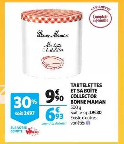 tartelettes et sa boîte collector bonne maman