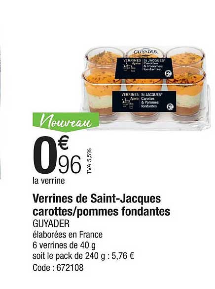 varrines de saint-jacques carottes pommes fondantes guyader