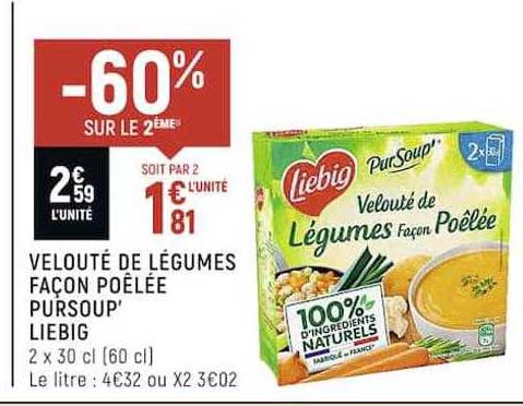 velouté de légumes façon poêlée pursoup' liebig