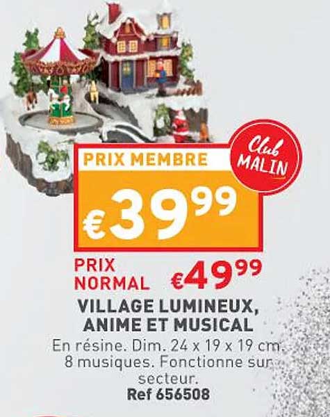 village lumineux, animé et musical