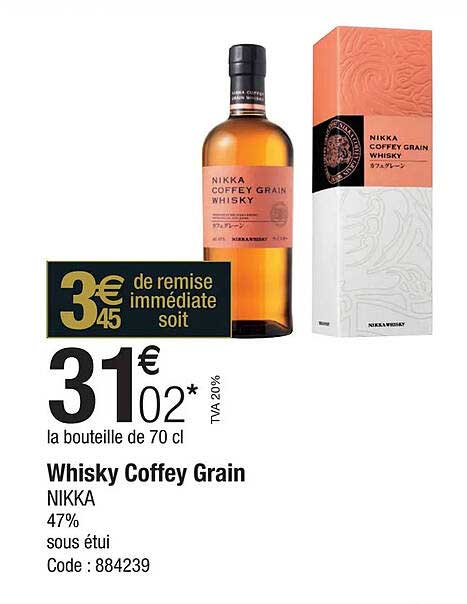 whisky coffey grain nikka 47%