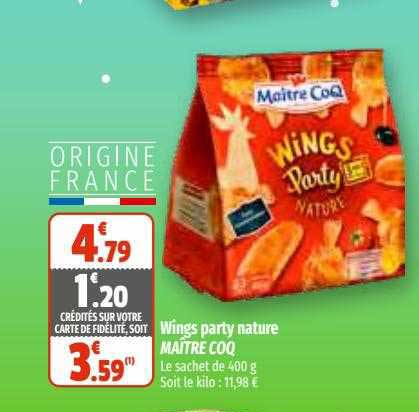 wings party nature maître coq