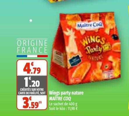 Wings Party Nature Maître Coq