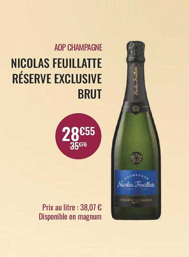aop champagne nicolas feuillatte réserve exclusive brut