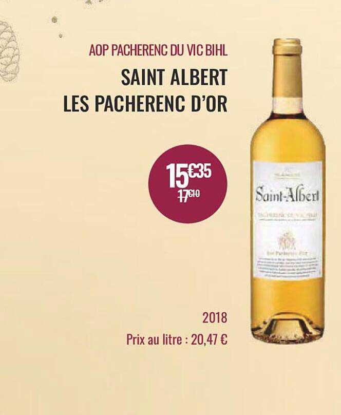 aop pacherenc du vic bihl saint albert les pecherenc d'or