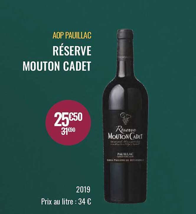 aop pauillac réserve mouton cadet
