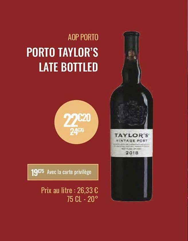 aop porto porto taylor's late bottled