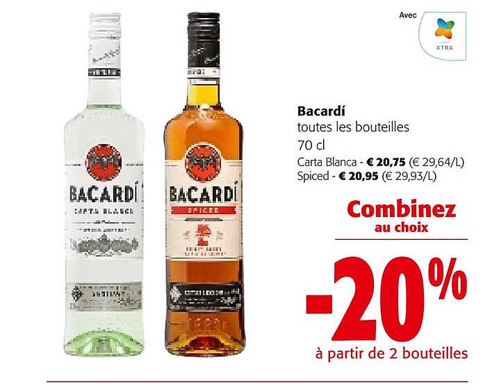 bacardi carta blanca, spiced