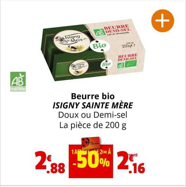 beurre bio isigny sainte mère