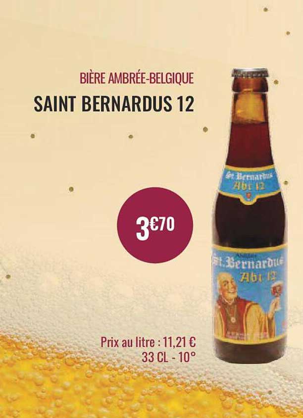 bière ambrée-belgique saint bernardus 12