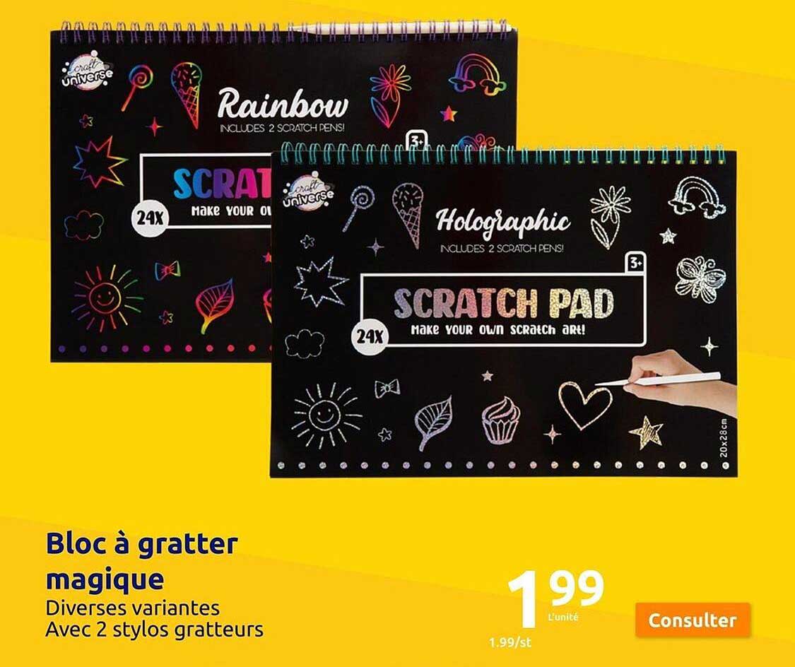 bloc a gratter magique