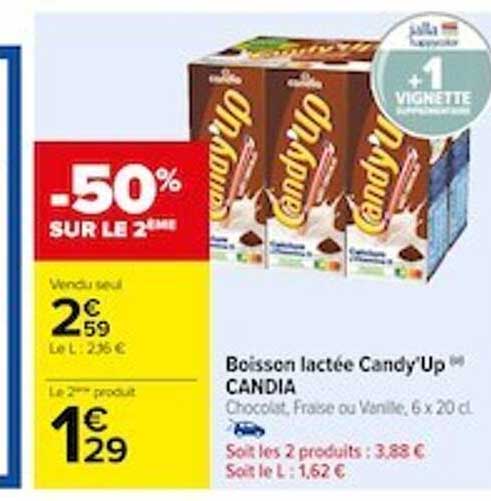 boisson lactée candy'Up candia