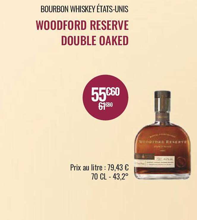 bourbon whiskey etats-unis - woodford reserve double oaked