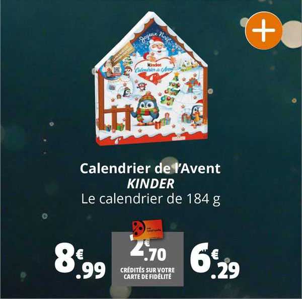calendrier de l'avent kinder