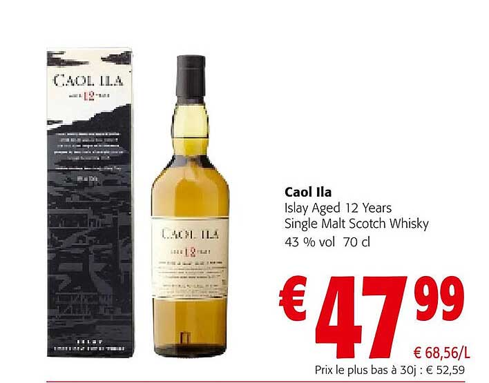 caol ila islay aged 12 years single malt scotch whisky 43% vol.