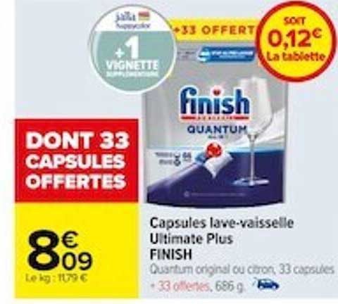 capsules lave-vaisselle ultimate plus finish