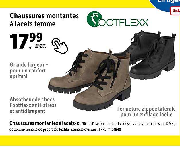 chaussures montantes a lacets femme