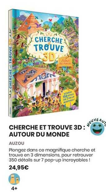cherche et trouve 3d : autour du monde auzou
