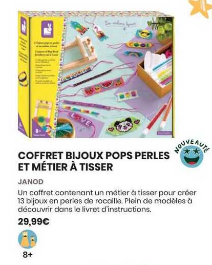 coffret bijoux pops perles et métier à tisser
