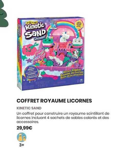 coffret royaume licornes kinetic sand