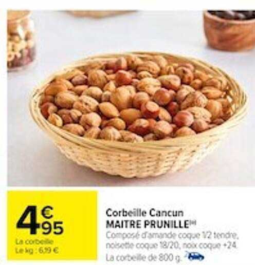 corbeille cancun maître prunille