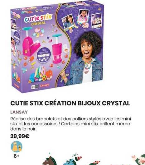 cutie stix création bijoux crystal lansay