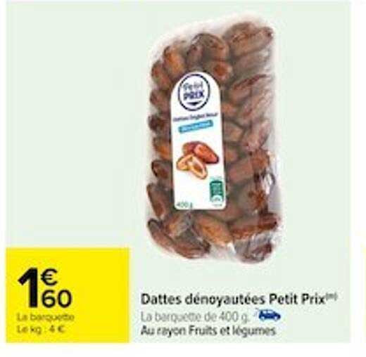 dattes dénoyautées petit prix