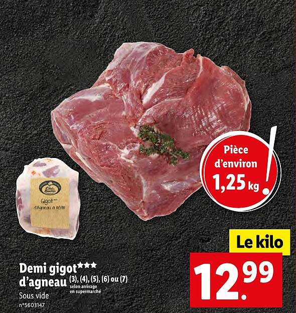 demi gigot d'agneau