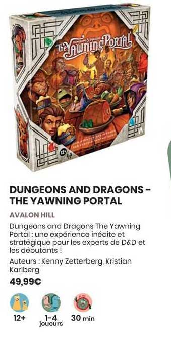 dungeons and dragons - the y a wning portal - avalon hill
