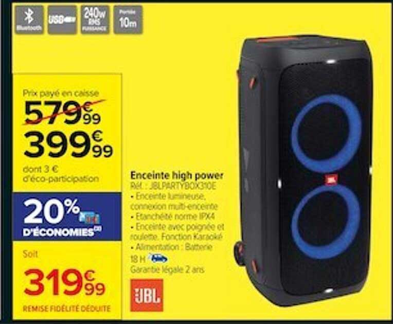 enceinte high power jbl