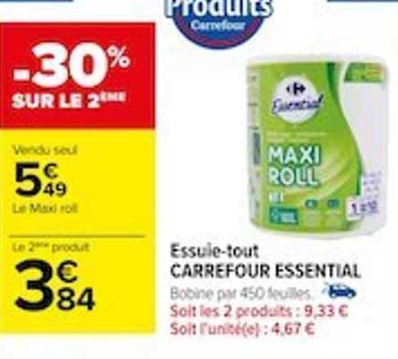 essuie-tout carrefour essential