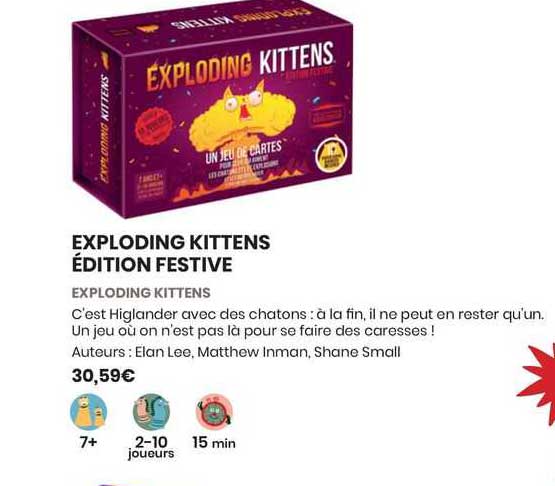 exploding kittens édition festive - exploding kittens