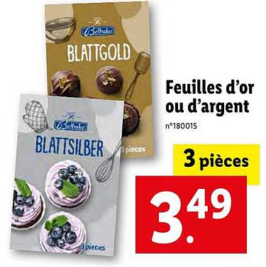 feuilles d'or ou d'argent