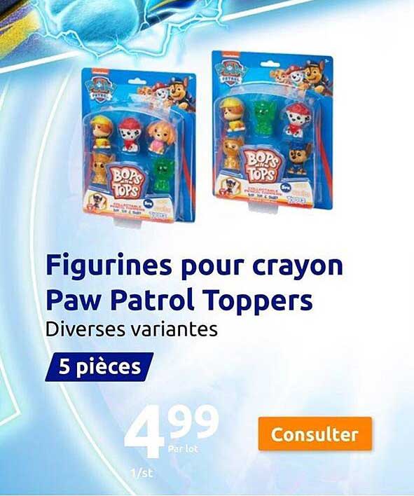 figurines pour crayon paw patrol toppers