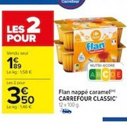 Flan Nappé Caramel Carrefour Classic'