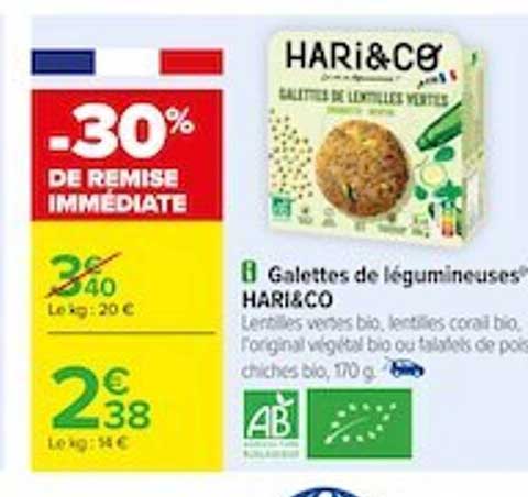 Galettes De Légumineuses Hari&co