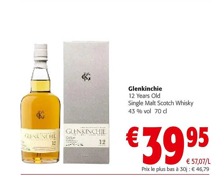 glenkinchie 12 years old single malt scotch whisky 43% vol.