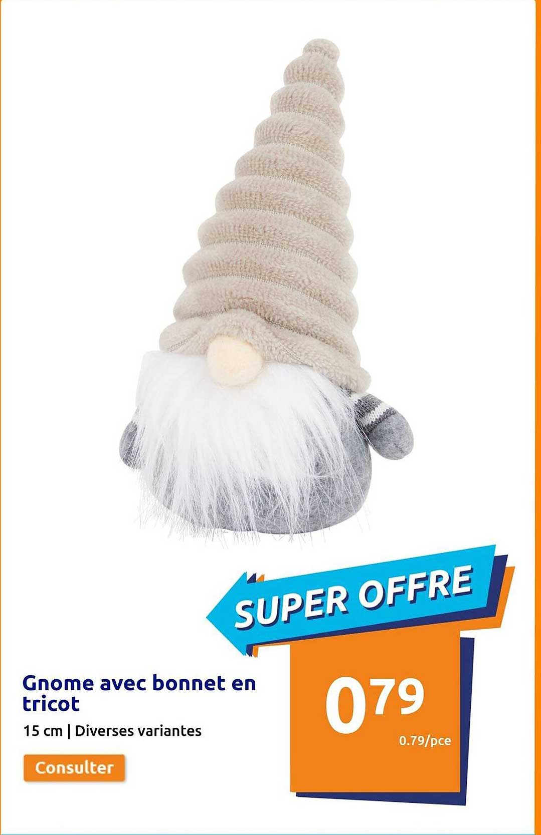 gnome avec bonnet en tricot
