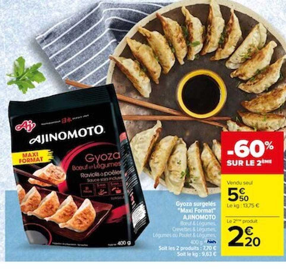 gyoza surgelés "maxi format" ajinomoto"
