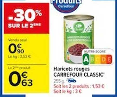 Haricots Rouges Carrefour Classic'