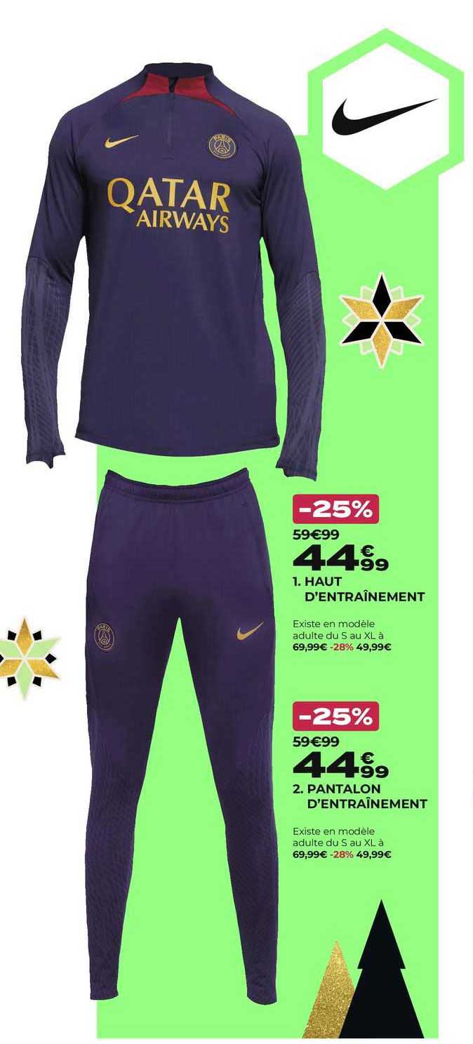 haut d'entraînement, pantalon d'entraînement nike