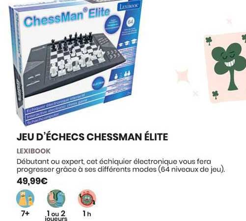 jeu d'échecs chessman élite - lexibook