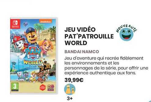 jeu vidéo pat'patrouille world bandai namco