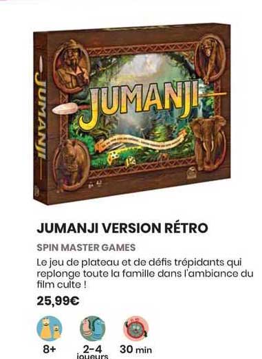jumanji version rétro - spin master games