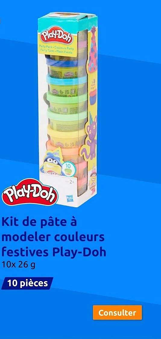 kit de pate a modeler couleurs festives play-doh