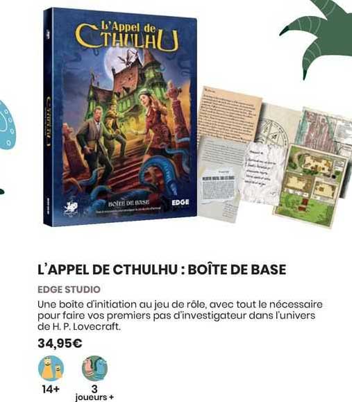 l'appel de cthulhu : boîte de base - edge studio