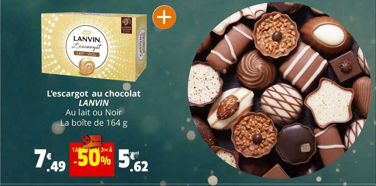 l'escargot de chocolat lanvin au lait ou noir