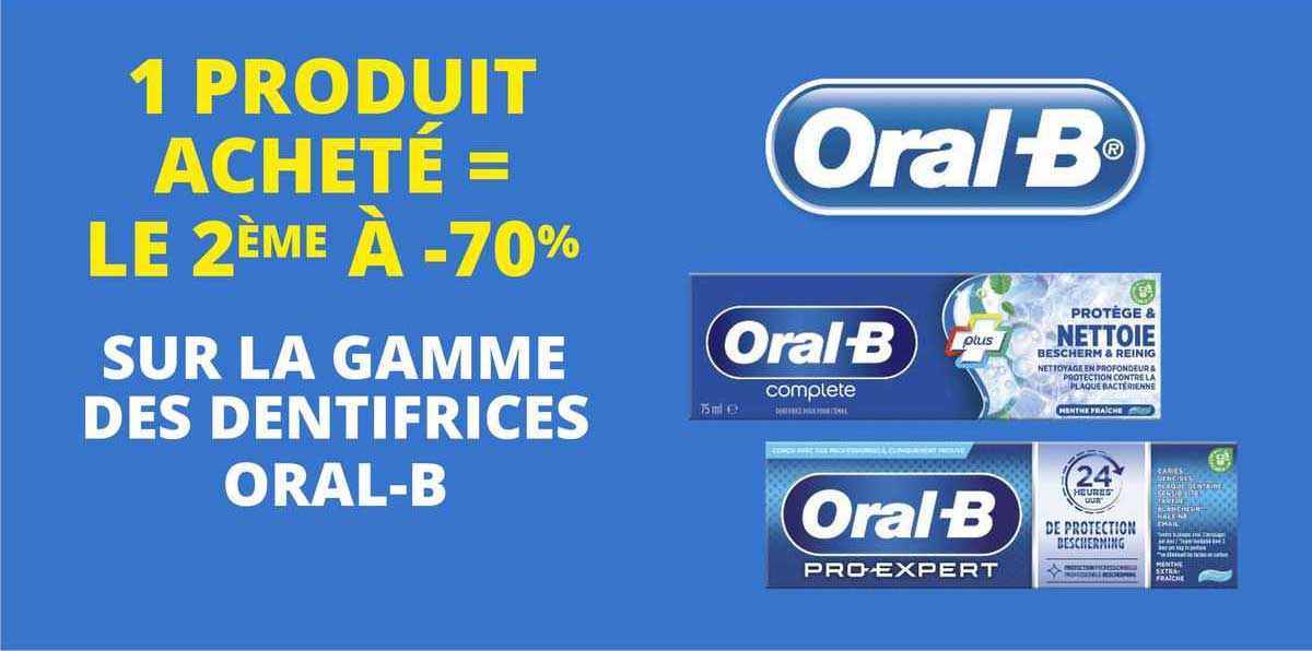 la gamme des dentifrices oral-b