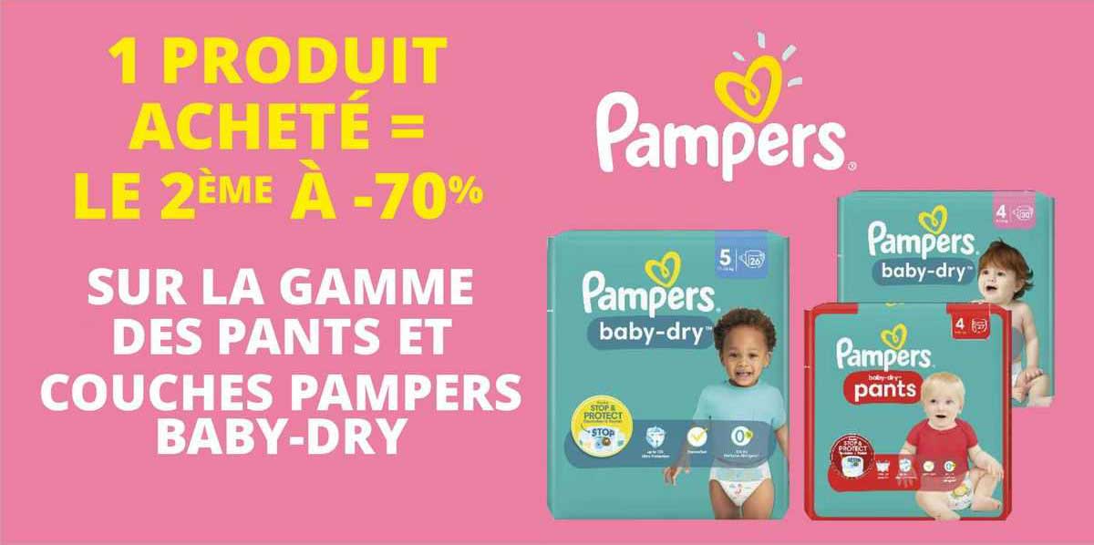 la gamme des pants et couches pampers baby-dry