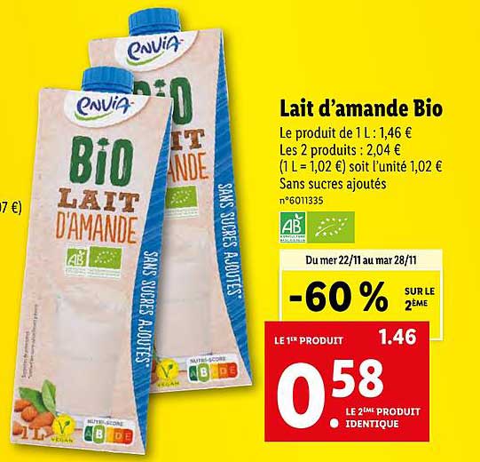 lait d'amande bio